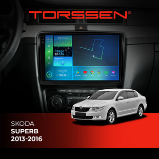 Штатна магнітола Torssen 2K Skoda Superb 13-16 FL10 4+64Gb 4G Carplay DSP 202305950 фото
