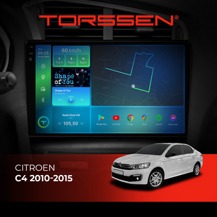 Штатна магнітола Torssen 2K Citroen C4 10-15 FL10 4+64Gb 4G Carplay DSP 202305572 фото