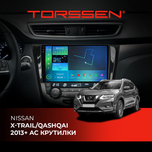 Штатна магнітола 2K Torssen Nissan Xtrail/Qashqai 2013+ AC крутилки F96128 4G Carplay DSP 202302306 фото